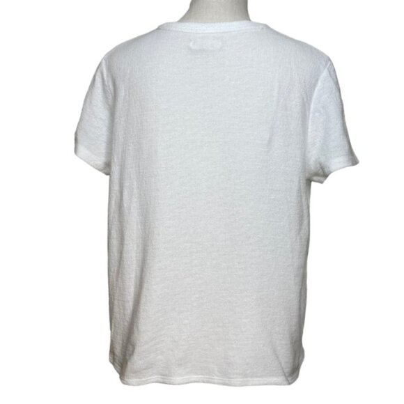 MADEWELL White Tie Waist Short Sleeve Top - Size Medium - Picture 3 of 5